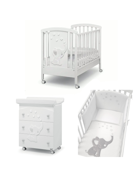 Erbesi - Set Lettino Elly + Bagnetto + Piumone - Spedizione Gratuita