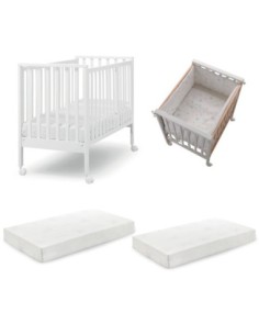Erbesi - Set Lettino Evolution + Materasso Lettino 120x60x10 + Materasso Culla 76x60x80 + Piumone - Spedizione Gratuita 2