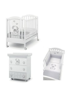 Erbesi - Set Lettino Jack + Bagnetto + Piumone - Spedizione Gratuita