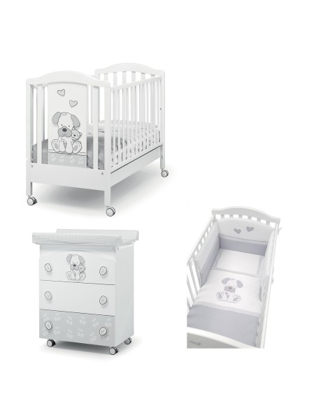Erbesi - Set Lettino Jack + Bagnetto + Piumone - Spedizione Gratuita