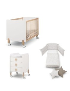 Erbesi - Set Lettino Little + Fasciatoio + Piumone - Spedizione Gratuita