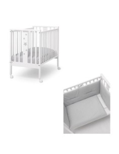 Erbesi - Set Lettino Mini Stelline + Rivestimento Tessile - Spedizione Gratuita