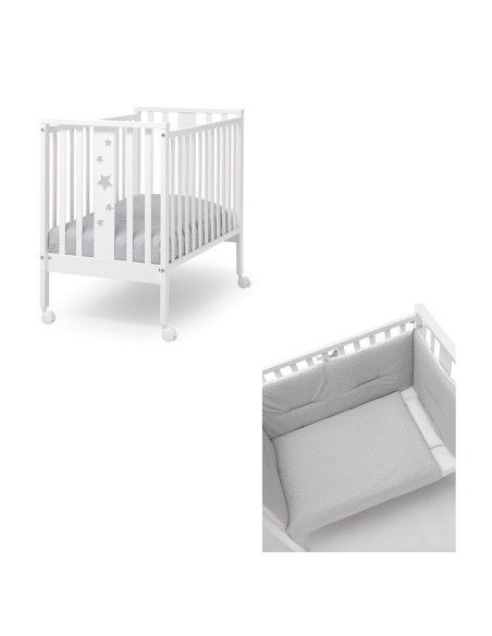 Erbesi - Set Lettino Mini Stelline + Rivestimento Tessile - Spedizione Gratuita