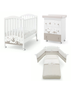 Erbesi - Set Lettino Mirtillo + Bagnetto + Piumone - Spedizione Gratuita
