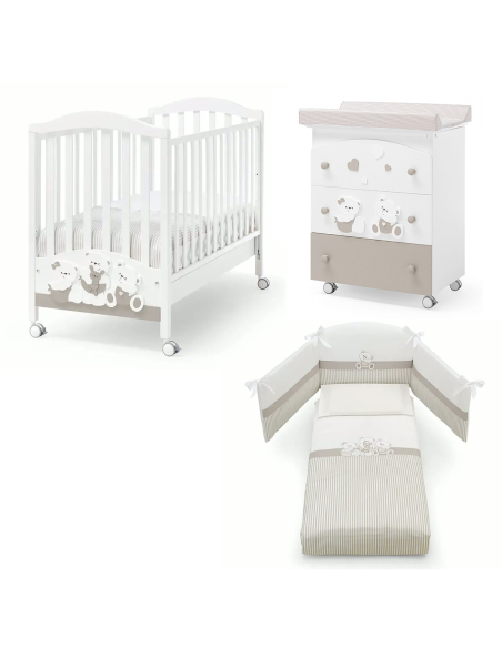 Erbesi - Set Lettino Mirtillo + Bagnetto + Piumone - Spedizione Gratuita
