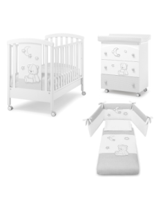 Erbesi - Set Lettino Stella + Bagnetto + Piumone - Spedizione Gratuita