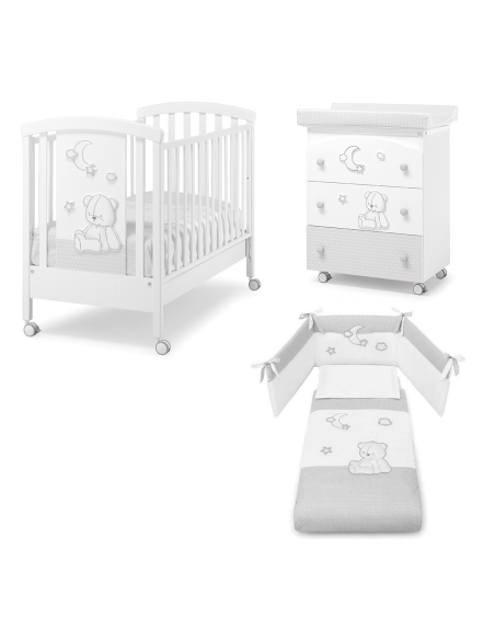 Erbesi - Set Lettino Stella + Bagnetto + Piumone - Spedizione Gratuita