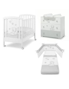 Erbesi - Set Lettino Stella + Comò + Piumone - Spedizione Gratuita