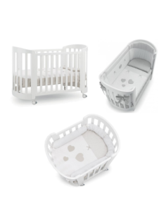 Erbesi - Set Culla-Lettino Sweet + Rivestimento Culla + Piumone - Spedizione Gratuita