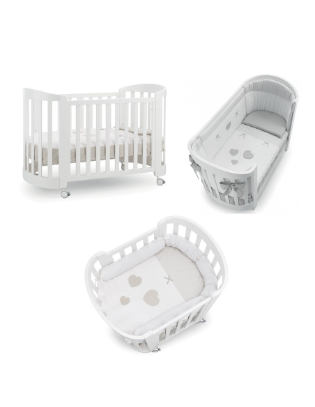 Erbesi - Set Culla-Lettino Sweet + Rivestimento Culla + Piumone - Spedizione Gratuita