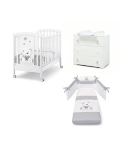 Erbesi - Set Lettino Tato + Comò + Piumone - Spedizione Gratuita