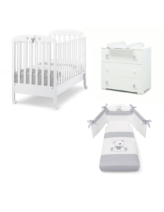 Erbesi - Set Lettino Tatino + Comò + Piumone - Spedizione Gratuita