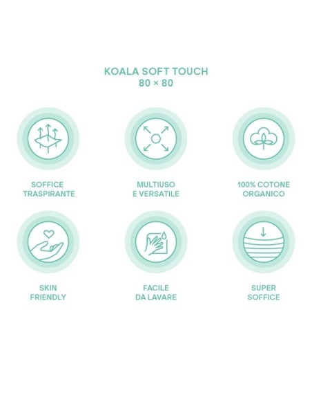 Koala Babycare - Mussole Neonato Koala Soft Touch 80x80