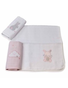 Italbaby - Set 3 Pezzi Mussole Ricamate