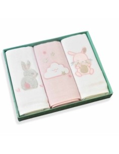 Italbaby - Set 3 Pezzi Mussole Ricamate 2