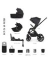 Venicci - Set 3 in 1 Upline 2 Con Seggiolino Auto Tiago E Base Isofix - Spedizione Gratuita