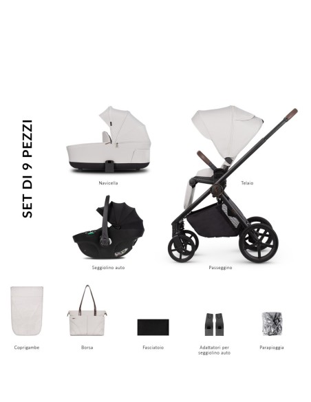 Venicci - Set 3 in 1 Claro Con Seggiolino Auto Tiago - Spedizione Gratuita