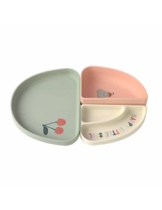 Lassig - Set Piatti A Sezioni In Silicone Happy Fruits 2