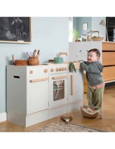 Sebra - Lavello Gioco Da Cucina In Legno Kidchen - Spedizione Gratuita 2