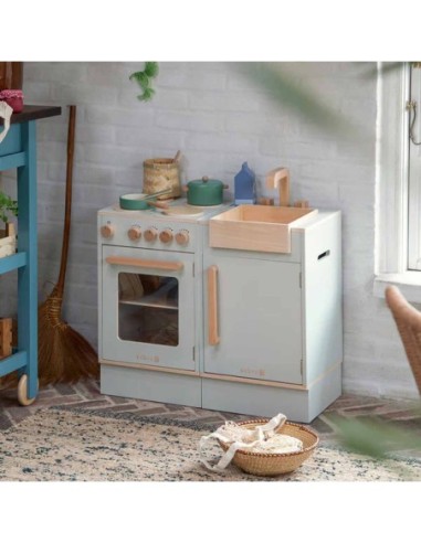 Sebra - Lavello Gioco Da Cucina In Legno Kidchen - Spedizione Gratuita
