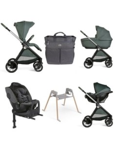 Chicco - Promo Trio Bellagio Gran Comfort Con Kory Plus + Seggiolino Bi-Seat  40/150 Cm E Base Isofix Full 360