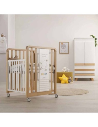 Azzurra Design - Lettino Glam Moon Con Set Tessile Moon - Spedizione Gratuita