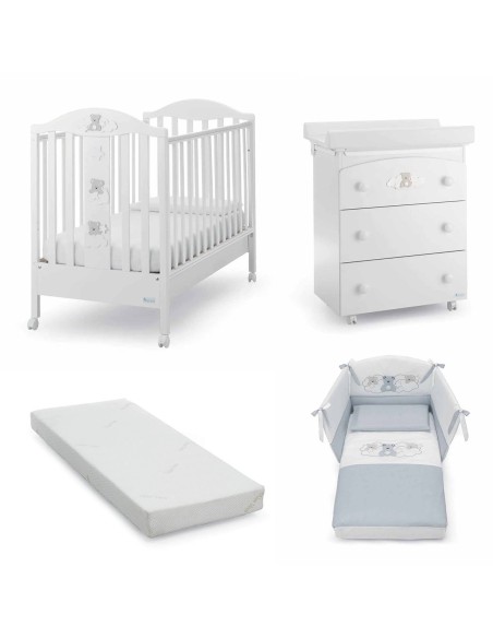 Azzurra Design - Promo Set Lettino Starlette + Bagnetto + Piumone Mars + Materasso CarezzAloe
