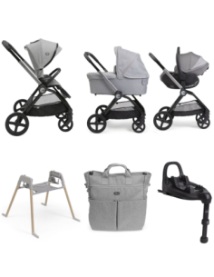 Chicco - Promo Trio Mysa Flexi Con First Seat Recline + Borsa Genitore + Stand Lullaglide + Base Full 360 i-Size