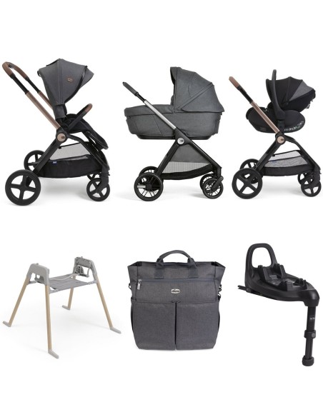 Chicco - Promo Trio Mysa Gran Comfort Con First Seat Recline + Borsa Genitore + Stand Lullaglide + Base Full 360 i-Size