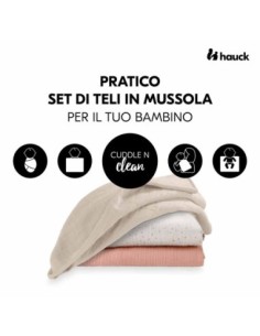 Hauck - Mussole Cuddle N Clean Set 3 Pezzi 2