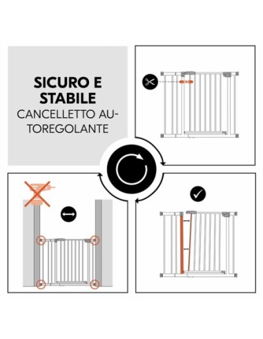 Hauck - Cancelletto Clear Step Autoclose 2 Set + 9 Cm