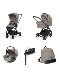 Foppapedretti - Trio TicToc Con Seggiolino Auto Rek i-Size + Base REK, Borsa Pretty e Adattatori OMAGGIO - Spedizione Gratuita