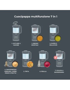 Nuvita - Cuocipappa multifunzione 7 in 1 Magic Pappa con Ricettario Nuvita Chef 2