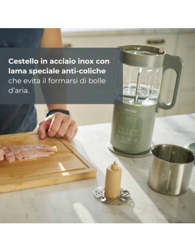 Nuvita - Cuocipappa multifunzione 7 in 1 Magic Pappa con Ricettario Nuvita Chef