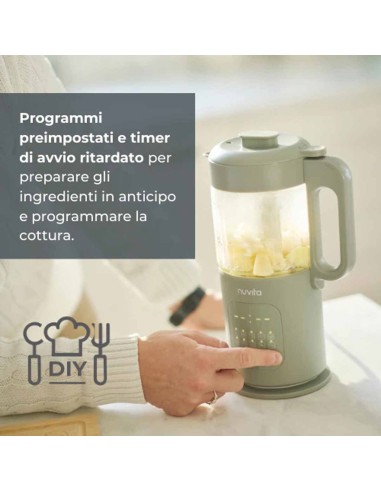 Nuvita - Cuocipappa multifunzione 7 in 1 Magic Pappa con Ricettario Nuvita Chef