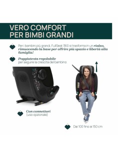 Chicco - Seggiolino Auto FullSeat 360 i-Size con base (61-150 cm) Black Satin - Spedizione Gratuita 2
