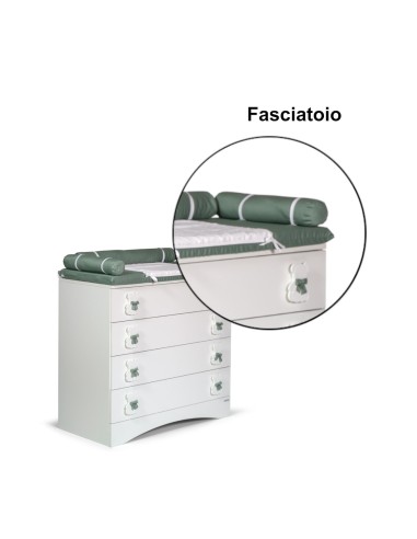 Bebex - Comò Dodò 4 Cassetti - Spedizione Gratuita