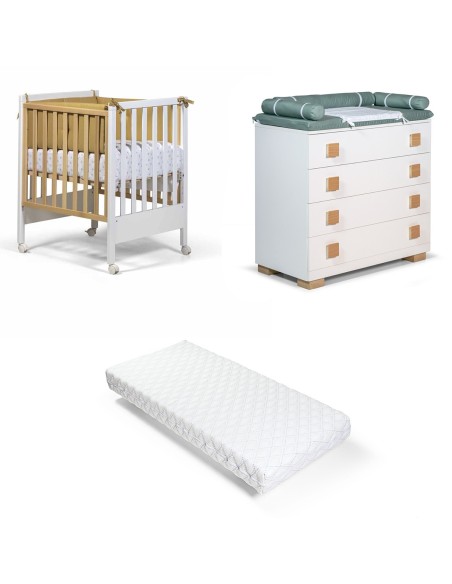 Bebex - Kit Lettino Kresco Con Bagnetto, Materasso Mini e Large e Piumone - Spedizione Gratuita