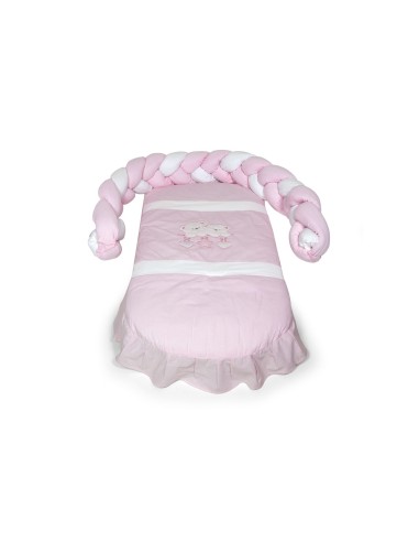 Bebex - Kit Lettino Marilyn Con Materasso Componibile, Kit Tessile Completo e Velo - Spedizione Gratuita