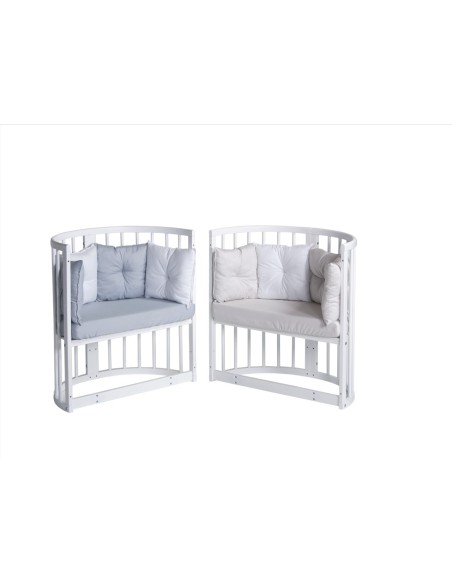 Bebex - Kit Lettino Marilyn Con Bagnetto, Kit Tessile, Materasso Componibile e Velo - Spedizione Gratuita