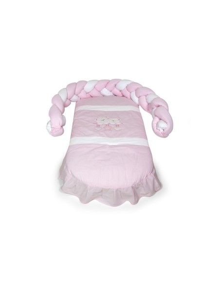 Bebex - Kit Lettino Marilyn Con Bagnetto, Kit Tessile, Materasso Componibile e Velo - Spedizione Gratuita