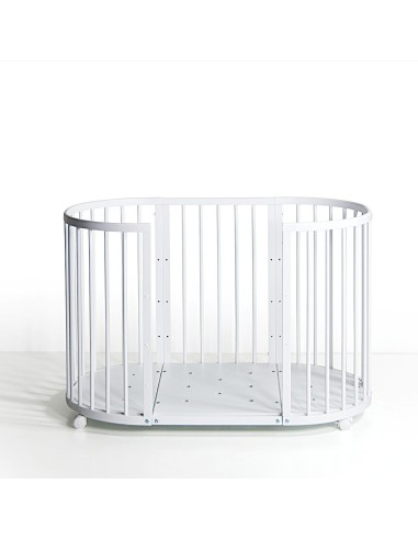 Bebex - Kit Lettino Marilyn Led Con Materasso Componibile, Bagnetto, Kit Tessile e Velo - Spedizione Gratuita