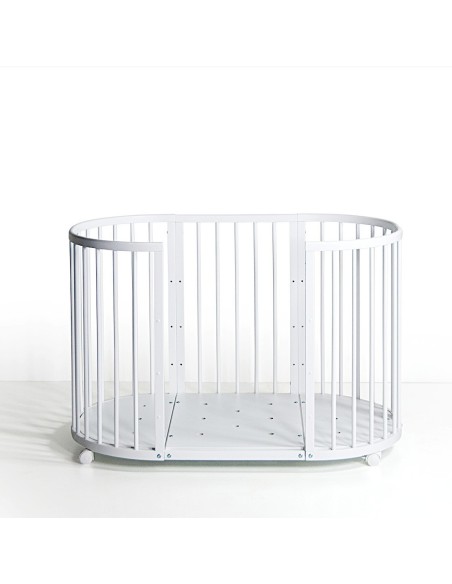 Bebex - Kit Lettino Marilyn Led Con Materasso Componibile, Bagnetto, Kit Tessile e Velo - Spedizione Gratuita