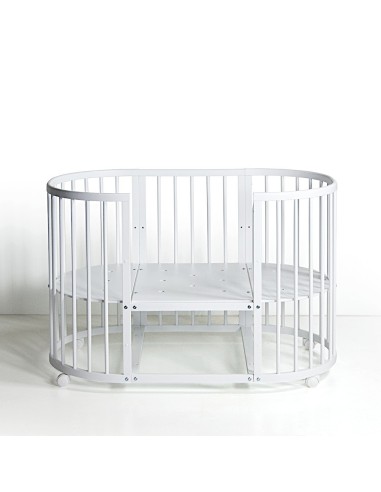 Bebex - Kit Lettino Marilyn Led Con Materasso Componibile, Bagnetto, Kit Tessile e Velo - Spedizione Gratuita