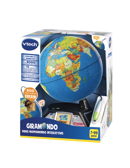 VTech - Giramondo Video Mappamondo Interattivo con Schermo