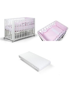 Bebex - Kit Lettino Matrix Con Materasso Mini e Large e Kit Tessile