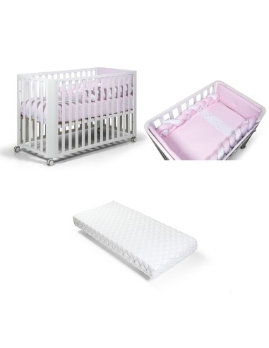 Bebex - Kit Lettino Matrix Con Materasso Mini e Large e Kit Tessile