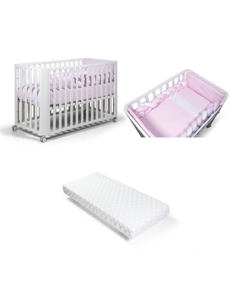 Bebex - Kit Lettino Matrix Con Materasso Mini e Large e Kit Tessile