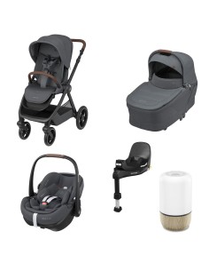 Maxi Cosi - Trio Oxford Plus 2025 + Navicella Sense + Seggiolino Auto Pebble 360 Pro2 E Base FamilyFix 360 Con Soothe in OMAGGIO 2