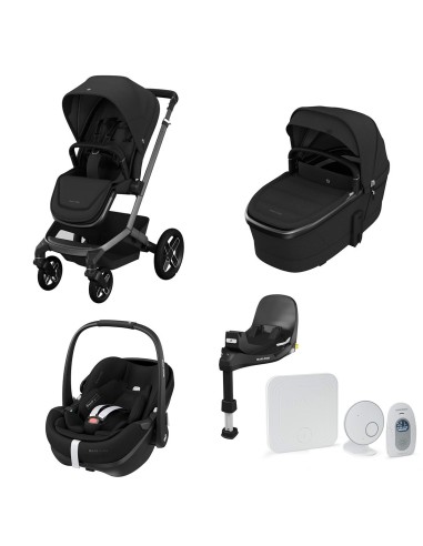 Maxi Cosi - Trio Fame 2025 Con Seggiolino Auto Pebble 360 Pro2 + Base FamilyFix 360 Pro e AngelCare Ac127 In Omaggio